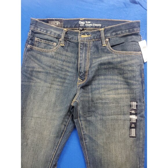 Gap Factory Lim Coupe Etroite NEW Denim Jeans Pants Men's Size 32 X 30 - Picture 2 of 16